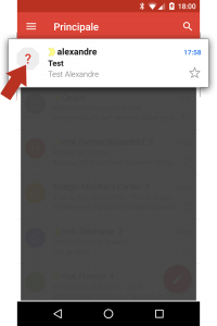 Capture d'écran d'un mail sans chiffrement dans Gmail